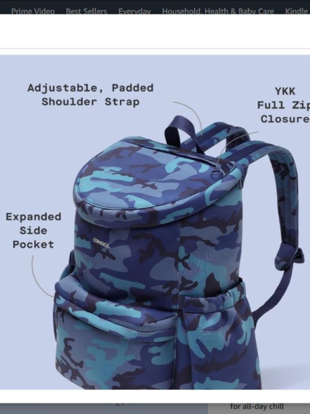 Corkcicle Lotus Backpack Cooler NWT + Free Gift - Picture 3 of 15